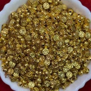 round flower beads
