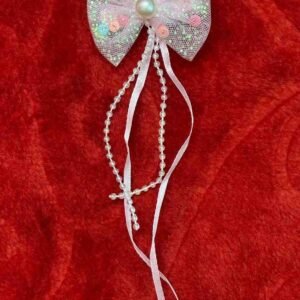 Home baby pink allegator bow clips
