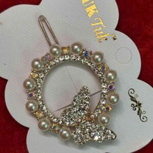 butterfly pearl clips
