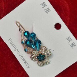 white fancy stone clips