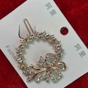 white flower stone clips